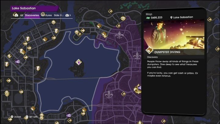 Aktywność Śmiecionurek znajduje się w północnej części wyspy - Saints Row 2022: Odkrycia (Jezioro Sabastian) - lista i opisy aktywności - Saints Row - poradnik do gry