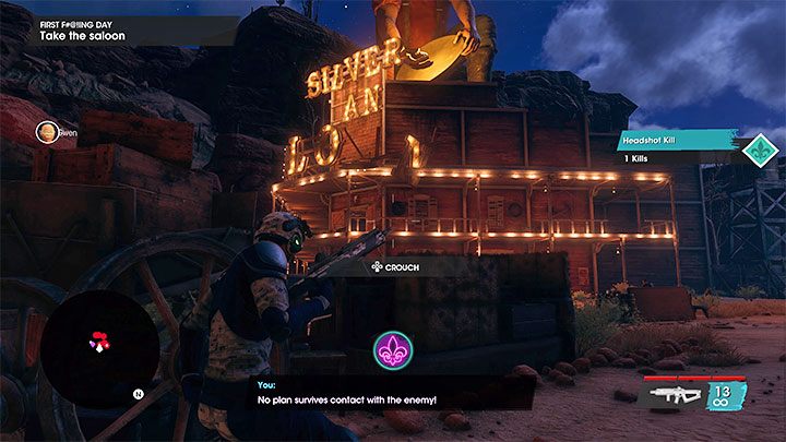 Odnajdziecie resztą oddziału i wyruszycie w stronę saloonu - Saints Row: Pierwszy, k****, dzień (First F#@!ing Day) - solucja, opis przejścia - Saints Row - poradnik do gry
