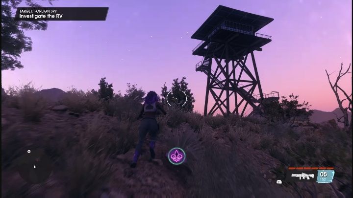 Po wybuchu przyczepy zauważycie wieżę, na którą łatwo się wdrapać po schodach - Saints Row 2022: Foreign Spy - jak wykonać? - Saints Row - poradnik do gry