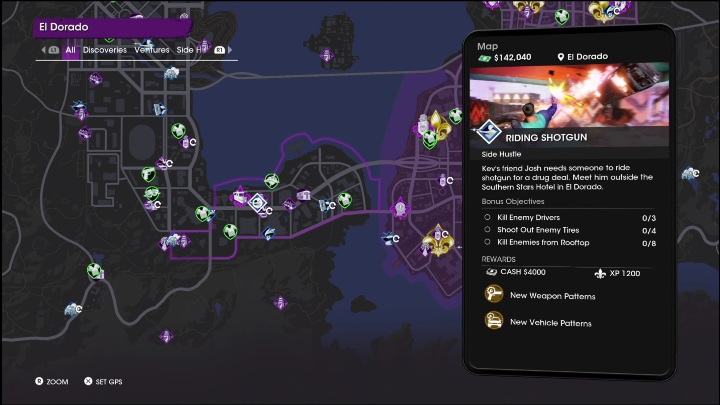 Nagrody za wykonanie aktywności pobocznej Jazda ze strzelbą - Saints Row 2022: Skoki na boku (El Dorado) - lista i opisy aktywności - Saints Row - poradnik do gry