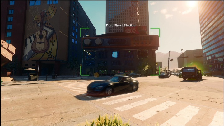 Aby wykonać tę misję musicie zrobić zdjęcie budynku stojącego przy skrzyżowaniu - Saints Row 2022: Odkrycia (Południowe Lakeshore) - lista i opisy aktywności - Saints Row - poradnik do gry