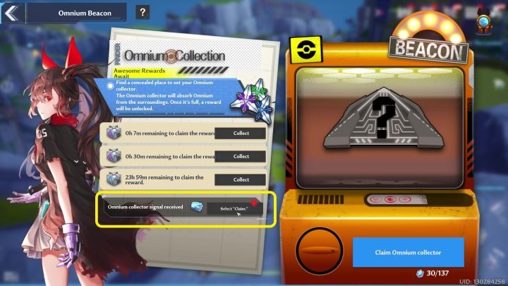 Wtedy w Waszym menu Omnium Beacon pojawi się dodatkowa opcja - Omnium Collector Signal Received - Tower of Fantasy: Omnium Beacon - Tower of Fantasy - poradnik do gry