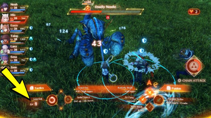 Aby podnieść poziom Interlik należy używać zdolności Fusion Arts, czyli połączenie Master Arts i Combat Arts w jeden atak - Xenoblade 3: Ouroboros - Interlink - Xenoblade Chronicles 3 - poradnik do gry