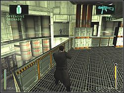 Wyjdź po drabince na owo podwyższenie i nawiąż walkę z przeciwnikami za szybą i na kładce po lewej - [Ghost] The Power Plant - Nuclear Waste Sector 2 | Enter The Matrix - Enter The Matrix - poradnik do gry