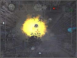 Pamiętaj o przełączaniu się na przednie i tylnie działko (Spacja) oraz o możliwości tylko chwilowego ostrzału, póki bron się nie nagrzeje i nie będziesz musiał chwili odczekać na jej doładowanie - [Ghost] Onboard the Logos - Tunnels of the real | Enter The Matrix - Enter The Matrix - poradnik do gry