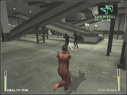 Wracaj z powrotem do poprzedniego pomieszczenia - [Niobe] The Airport - The Belts | Enter The Matrix - Enter The Matrix - poradnik do gry