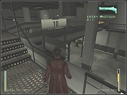 Z niej przeskoczysz na znajdującą się na górze sali kładkę - [Niobe] The Airport - The Belts | Enter The Matrix - Enter The Matrix - poradnik do gry