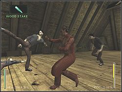 Biegnij do większego pomieszczenia obok - [Niobe] The Chateau - The Attic | Enter The Matrix - Enter The Matrix - poradnik do gry