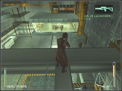 Stoisz na rurze pod dachem wielkiego pomieszczenia - [Niobe] The Power Plant - Generator Turbine | Enter The Matrix - Enter The Matrix - poradnik do gry