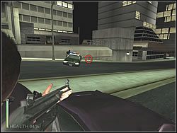 Ta misja jest bardzo prosta i polega głównie na strzelaniu z pędzącego samochodu do nadjeżdżających pojazdów policji - [Ghost] City Driving - Get to the Hard Line | Enter The Matrix - Enter The Matrix - poradnik do gry