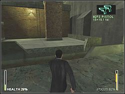 Za schodami skręć w prawo i ruszaj w stronę widocznej w oddali drabinki - [Ghost] City Rooftops - Answer the Phone | Enter The Matrix - Enter The Matrix - poradnik do gry