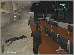 Ruszaj do sali z wykrywaczami metalu, by zająć się następną parą - [Ghost] The Airport - Concourse | Enter The Matrix - Enter The Matrix - poradnik do gry