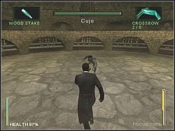 Trafisz do pomieszczenia przypominającego arenę - [Ghost] The Chateau - The Dungeon | Enter The Matrix - Enter The Matrix - poradnik do gry