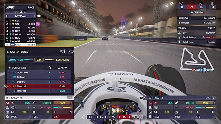 Z dwóch pozostałych strategii powinniście rzadziej korzystać - F1 Manager 2022: System odzyskiwania energii ERS - jak działa i jak używać? - F1 Manager 2022 - poradnik do gry