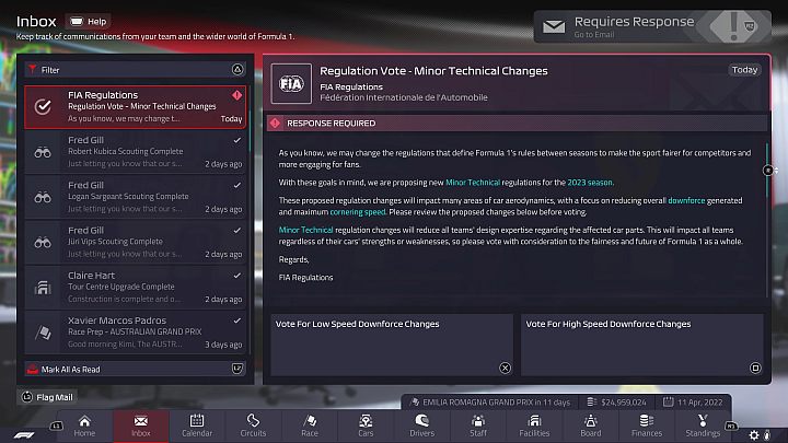Sposób odblokowania: Zagłosuj za zmianą przepisów - F1 Manager 2022: Trofea / Osiągnięcia - lista wszystkich, poradnik trofeowy - F1 Manager 2022 - poradnik do gry