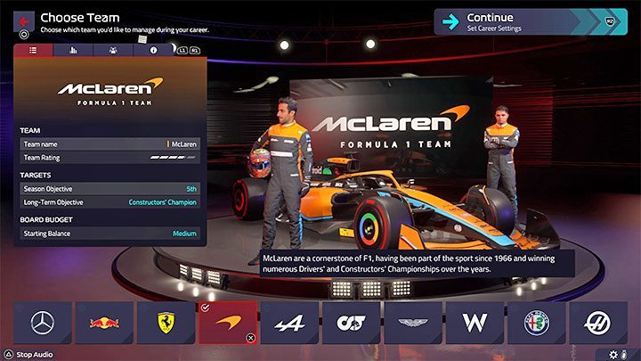 Gra F1 Manager 2022 wymusza niestety pokierowanie jednym z prawdziwych zespołów Formuły 1 ze stawki sezonu 2022 - F1 Manager 2022: Własny team (jedenasty) - czy można stworzyć? - F1 Manager 2022 - poradnik do gry