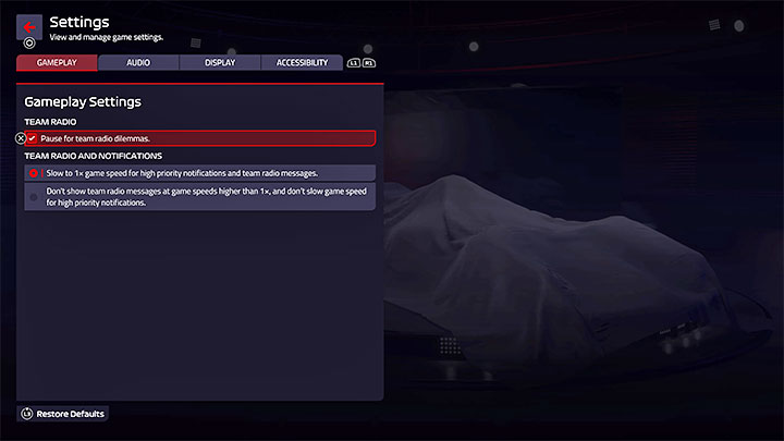Gra domyślnie posiada włączone opcje zatrzymania lub przywrócenia prędkości 1x w ważnych momentach - F1 Manager 2022: Długość wyścigu - czy można zmienić, jak skrócić wyścig? - F1 Manager 2022 - poradnik do gry