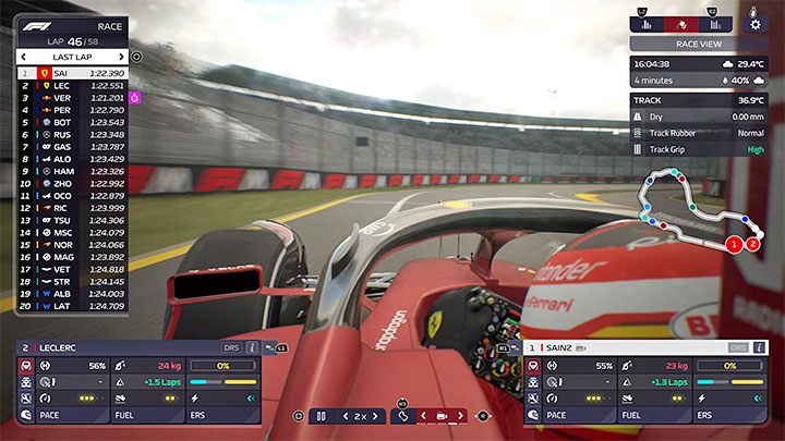 Pierwsza alternatywne rozwiązanie to kamera zamontowana po lewej stronie bolidu - F1 Manager 2022: Kamera z kokpitu (fpp) - dostępność, lista kamer - F1 Manager 2022 - poradnik do gry