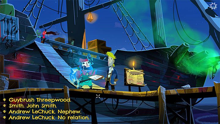 Na lewo od SCUMM Bar znajduje się ścieżka do doków i statku LeChucka - Return to Monkey Island: Spotkanie z przywódcami piratów (Talk to pirate leaders) - solucja, opis przejścia - Return to Monkey Island - poradnik do gry