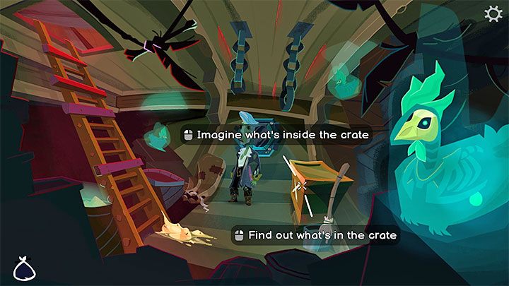 Kolejna czynność to zajrzenie do skrzyni (Crate) - Return to Monkey Island: Dopłynięcie do Małpiej Wyspy (Sail to Monkey Island) - solucja, opis przejścia - Return to Monkey Island - poradnik do gry