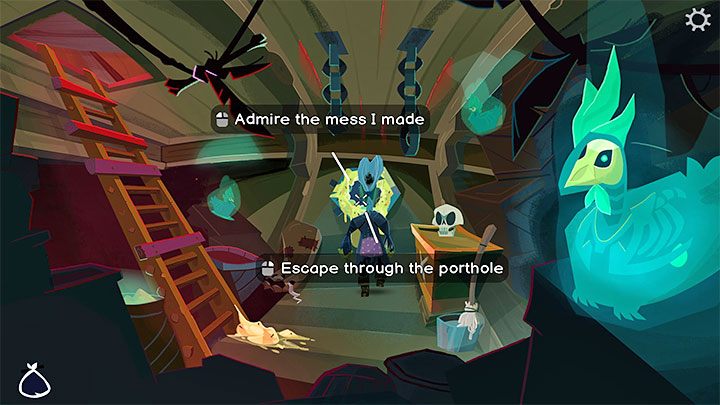 Odpadnie okienko (Porthole), ale Guybrush nie może się od razu przez nie przecisnąć - Return to Monkey Island: Dopłynięcie do Małpiej Wyspy (Sail to Monkey Island) - solucja, opis przejścia - Return to Monkey Island - poradnik do gry
