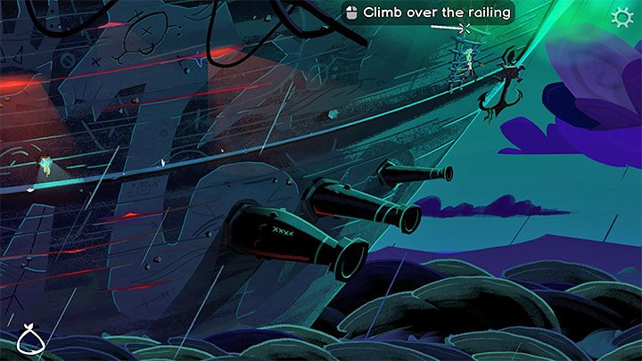 Znajdziecie się z boku statku - Return to Monkey Island: Dopłynięcie do Małpiej Wyspy (Sail to Monkey Island) - solucja, opis przejścia - Return to Monkey Island - poradnik do gry