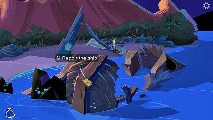 Wyjdźcie z dżungli i z mapy Małpiej Wyspy wybierzcie lokację Shipwreck - Return to Monkey Island: Rozszyfrowanie mapy (Decode the map) - solucja, opis przejścia - Return to Monkey Island - poradnik do gry