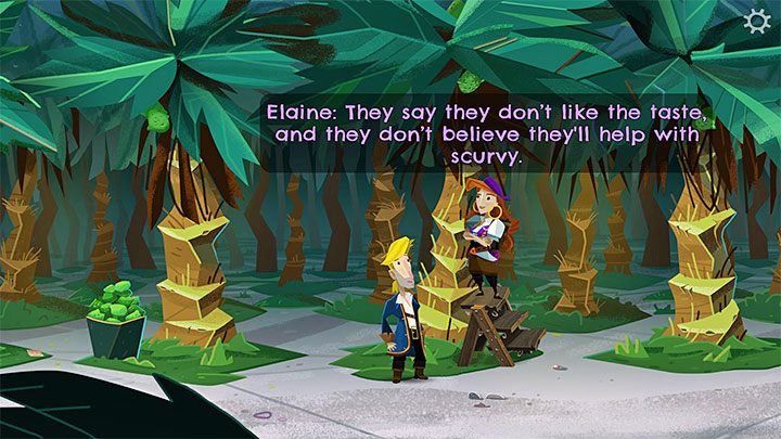Jeśli poprawnie wytypowaliście lokację z mapy, to odnajdziecie Elaine - Return to Monkey Island: Złoty klucz Bella Fisher (Bella Fishers Golden Key) - solucja, opis przejścia - Return to Monkey Island - poradnik do gry
