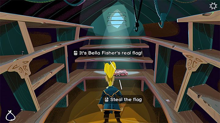 Conrad rozpocznie procedurę zabezpieczania prawdziwej flagi - Return to Monkey Island: Złoty klucz Bella Fisher (Bella Fishers Golden Key) - solucja, opis przejścia - Return to Monkey Island - poradnik do gry