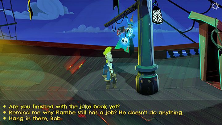 Powróćcie na statek i dopłyńcie do statku LeChucka (LeChucks Ship) - Return to Monkey Island: Złoty klucz Brrr Muda Island (Brrr Muda Island Golden Key) - solucja, opis przejścia - Return to Monkey Island - poradnik do gry