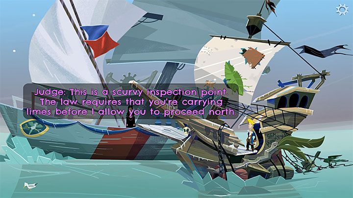 Dotrzyjcie do równoleżnika żeby doprowadzić do zatrzymania - Return to Monkey Island: Zdobycie 5 kluczy do sejfu (Get the 5 keys for the safe) - solucja, opis przejścia - Return to Monkey Island - poradnik do gry