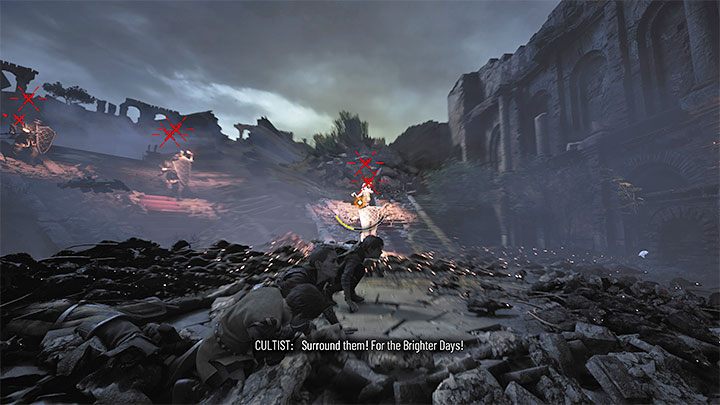 Musicie używać umiejętności Hugo do zabijania żołnierzy pojawiających się w okolicy - Plague Tale Requiem: Rozwinięcie mocy Hugo (Push Hugo to the limit) - solucja, opis przejścia - A Plague Tale Requiem - poradnik do gry