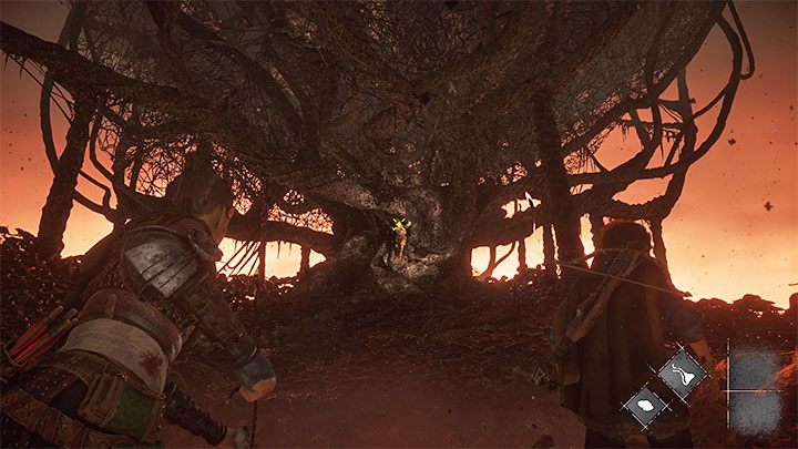Ostatni krok do wykonania to wycelowanie z procy w Hugo i posłanie pocisku - Plague Tale Requiem: Finałowa konfrontacja z Hugo - solucja, opis przejścia - A Plague Tale Requiem - poradnik do gry