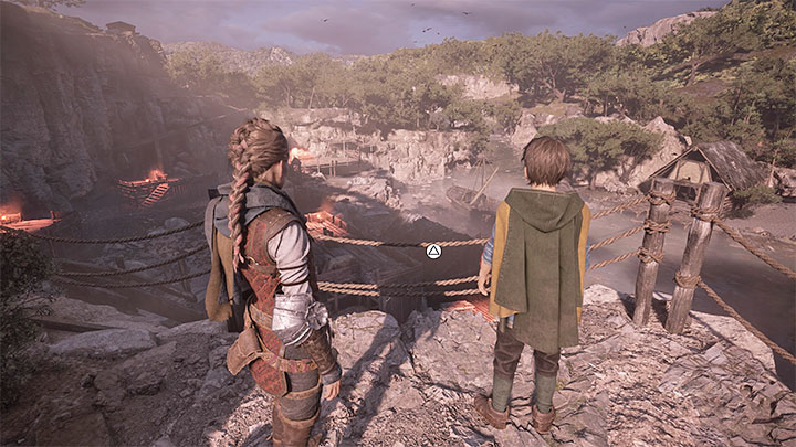 Podejdźcie do miejsca, w którym zatrzyma się Lucas i wciśnijcie przycisk interakcji - Plague Tale Requiem: Rozdział 5 (Co pozostało) - lista sekretów - A Plague Tale Requiem - poradnik do gry