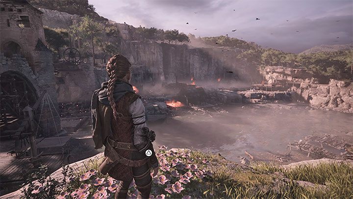 Dotrzyjcie do punktu widokowego, z którego widać przeprawę promową - Plague Tale Requiem: Rozdział 5 (Co pozostało) - lista sekretów - A Plague Tale Requiem - poradnik do gry