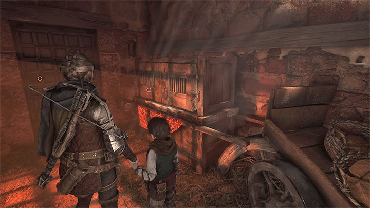 Dotrzecie do małego pomieszczenia z zamkniętym warsztatem - Plague Tale Requiem: Sekretne skrzynie z rozdziału 6 (Zostawić wszystko za sobą) - lista - A Plague Tale Requiem - poradnik do gry