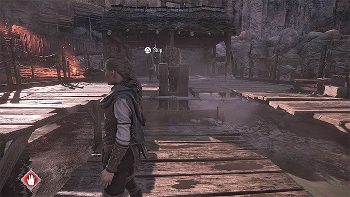 Zaczekajcie aż Lucas przyciągnie w to miejsce prom - Plague Tale Requiem: Znalezienie drogi do łodzi (Find a way to reach the boat) - solucja, opis przejścia - A Plague Tale Requiem - poradnik do gry