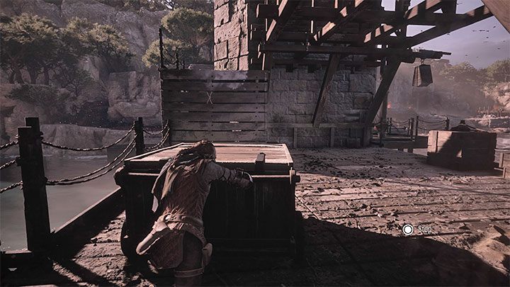 Wyruszcie w stronę kamiennej konstrukcji przy rzece - Plague Tale Requiem: Znalezienie drogi do łodzi (Find a way to reach the boat) - solucja, opis przejścia - A Plague Tale Requiem - poradnik do gry