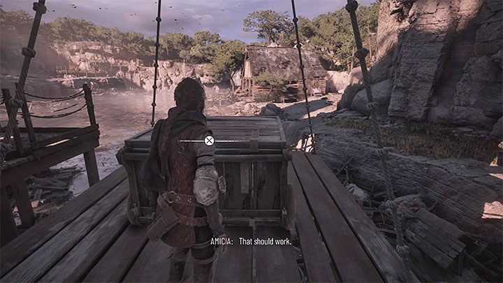 Zacznijcie ponownie przepychać wózek na kołach - Plague Tale Requiem: Znalezienie drogi do łodzi (Find a way to reach the boat) - solucja, opis przejścia - A Plague Tale Requiem - poradnik do gry