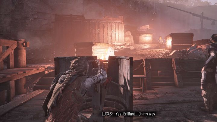 Płonącymi bełtami trafiajcie w drewniane powierzchnie, tworząc dzięki temu nowe źródła światła - Plague Tale Requiem: Znalezienie drogi do łodzi (Find a way to reach the boat) - solucja, opis przejścia - A Plague Tale Requiem - poradnik do gry