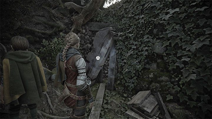 Musicie docelowo dotrzeć do bramki, przez którą przeszli wcześniej herbalista i strażnik - używajcie Ignifera do tworzenia źródeł światła - Plague Tale Requiem: Uratowanie Lucasa (Find and rescue Lucas) - solucja, opis przejścia - A Plague Tale Requiem - poradnik do gry