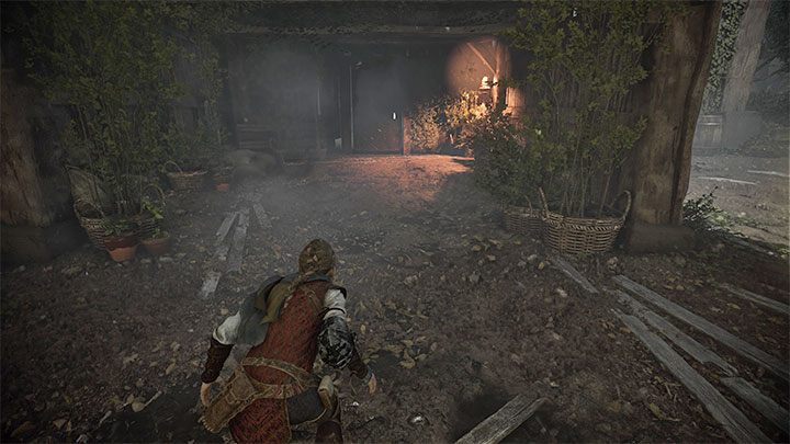 W nowym obszarze polecamy przekraść się przez lewe zabudowania - Plague Tale Requiem: Uratowanie Lucasa (Find and rescue Lucas) - solucja, opis przejścia - A Plague Tale Requiem - poradnik do gry