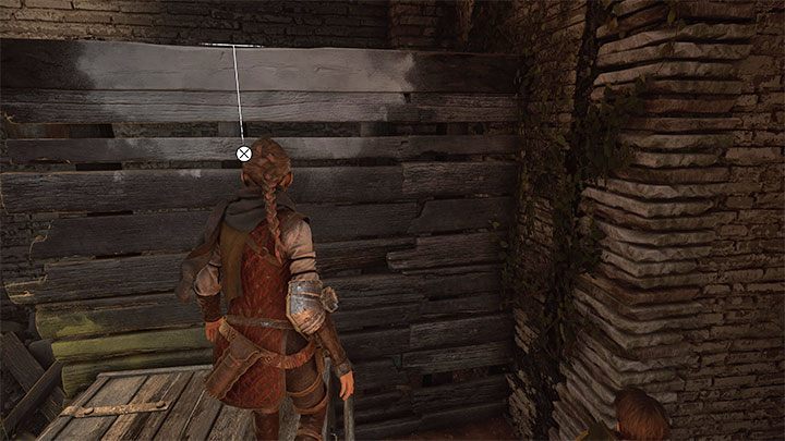 Zeskoczcie na dół i przepchnijcie wózek w stronę półki ze skrzynią - Plague Tale Requiem: Wydostanie się z podziemi areny (Exit the arenas underground) - solucja, opis przejścia - A Plague Tale Requiem - poradnik do gry
