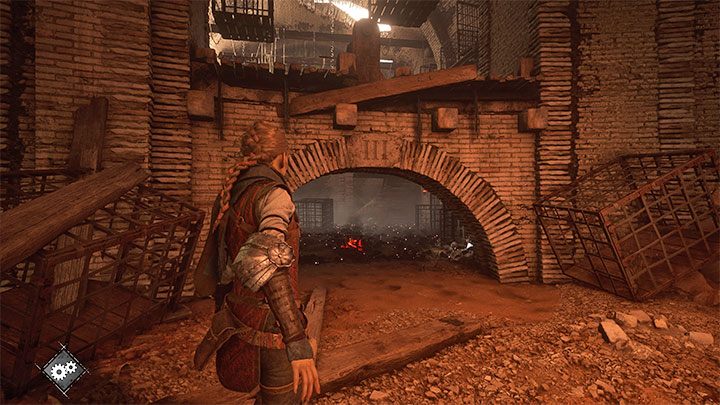 Zbadajcie teraz w pojedynkę nowy obszar po przeciwnej stronie sali - Plague Tale Requiem: Wydostanie się z podziemi areny (Exit the arenas underground) - solucja, opis przejścia - A Plague Tale Requiem - poradnik do gry