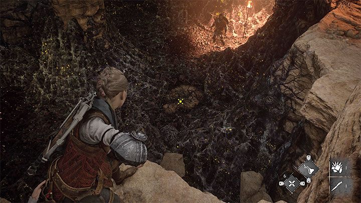 Dowiecie się o żółtych kryształach Episanguis, które możecie od teraz odnajdywać jako loot - Plague Tale Requiem: Przeprawa przez plażę (Cross the beach) - solucja, opis przejścia - A Plague Tale Requiem - poradnik do gry