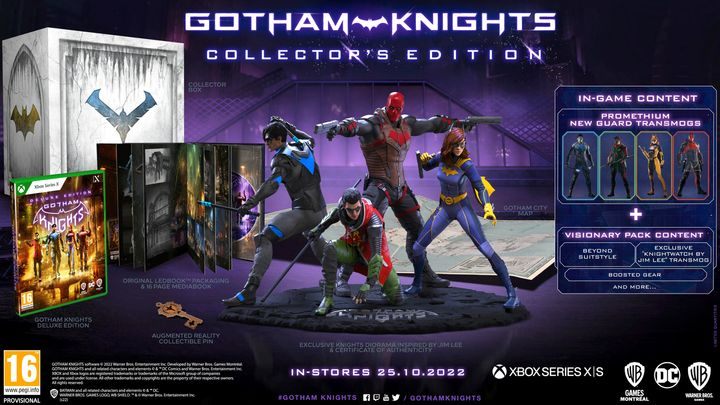 Edycja Kolekcjonerska jest wersją pudełkową i zawiera liczne bonusy - Gotham Knights: Edycje gry - Gotham Knights - poradnik do gry