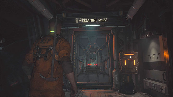 Pozostańcie w pomieszczeniu Surgery i wybierzcie ścieżkę prowadzącą do przejścia Mezzanine M123 - Callisto Protocol: Rozdział 1: Ognisko epidemii (Outbreak) - solucja, opis przejścia - The Callisto Protocol - poradnik do gry