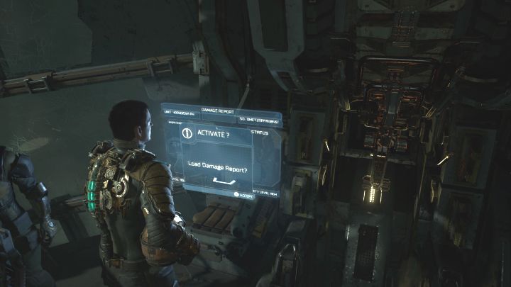 Na pokładzie USG Kellion podejdźcie do terminala obok fotela, na którym siedziała Johnston - Dead Space Remake: Nowi przybysze (New Arrivals) - Dead Space Remake - poradnik do gry