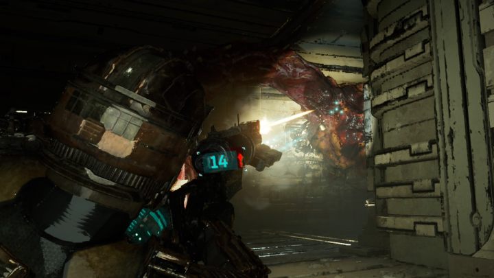 W drodze powrotnej Isaaca złapie nagle wielka macka - Dead Space Remake: Korekta kursu (Course Correction) - Dead Space Remake - poradnik do gry