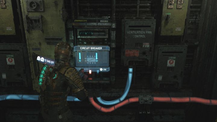 Za wentylatorami znajduje się wyłącznik - Dead Space Remake: Korekta kursu (Course Correction) - Dead Space Remake - poradnik do gry